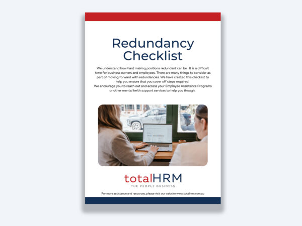Image of the cover page of Redundancy checklist free download